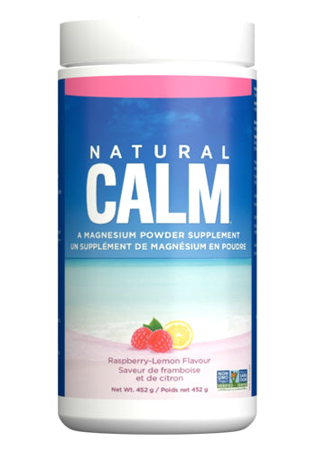 Natural Calm Magnesium Citrate Powder Raspberry Lemon Flavour 452g