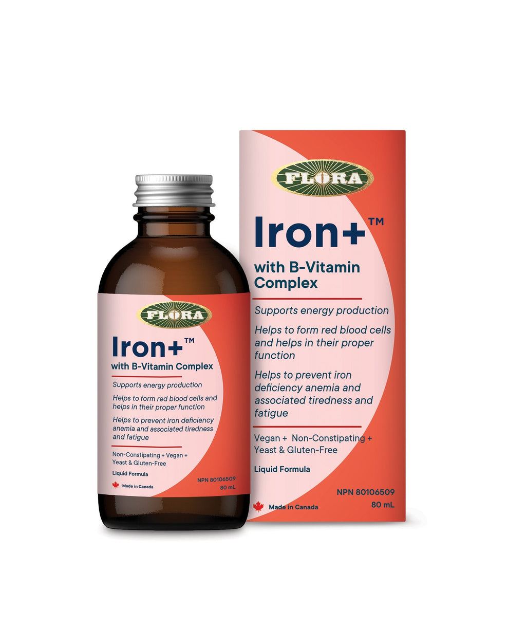 Flora Iron+ Liquid with B-Vitamin Complex 80ml