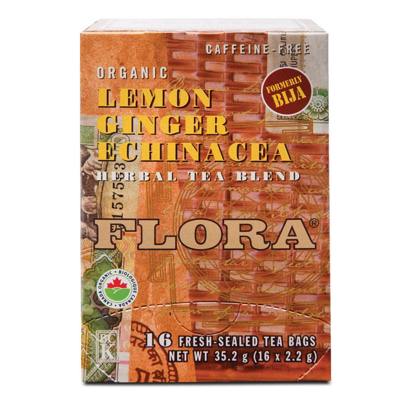 Flora Lemon Ginger Echinacea Tea 16 Teabags