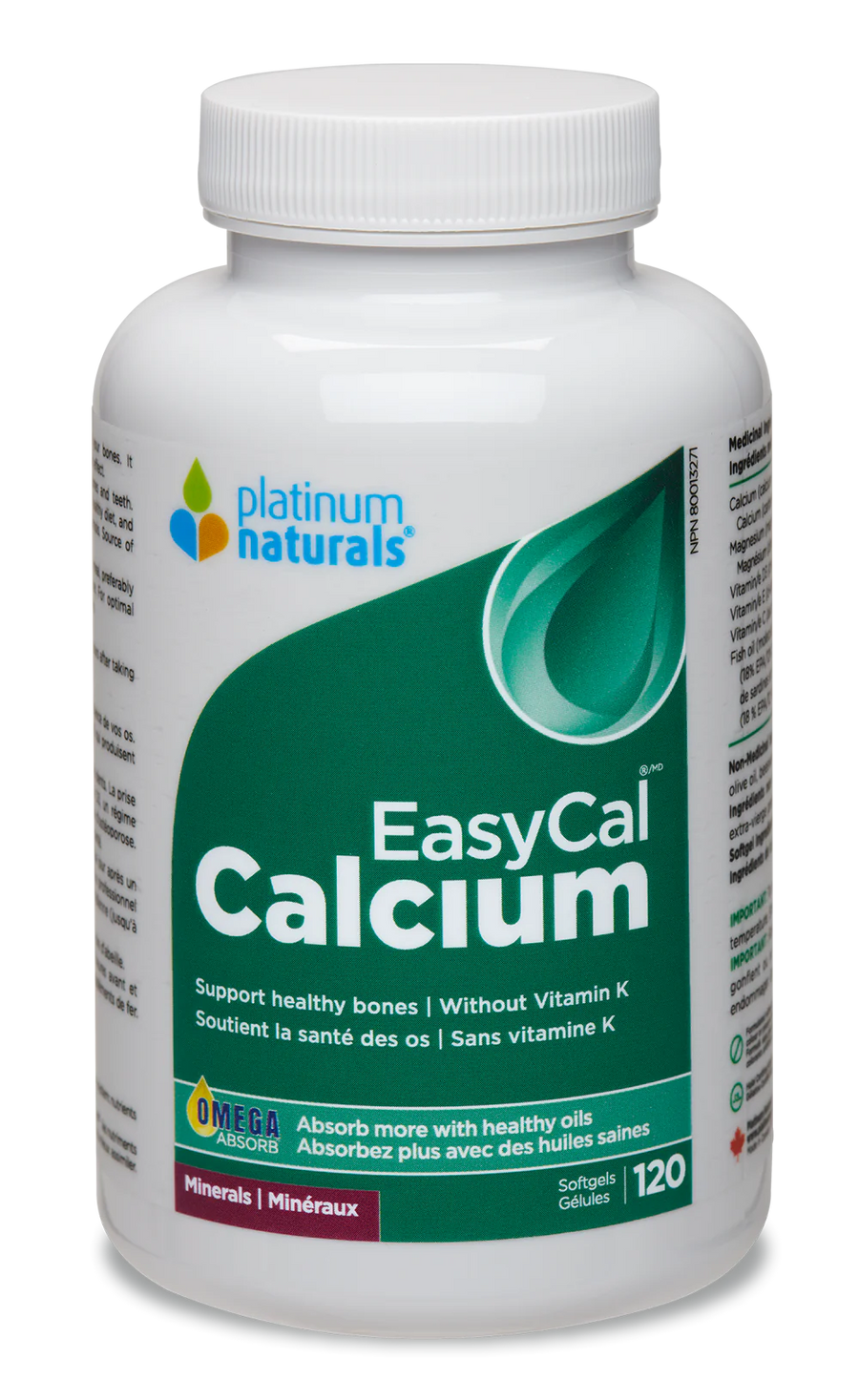 Platinum Naturals EasyCal Calcium 120 Softgels