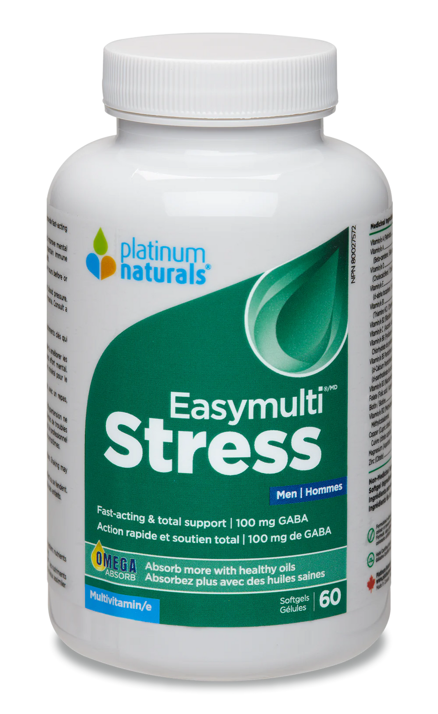 Platinum Naturals Easymulti Stress for Men 60 Softgels