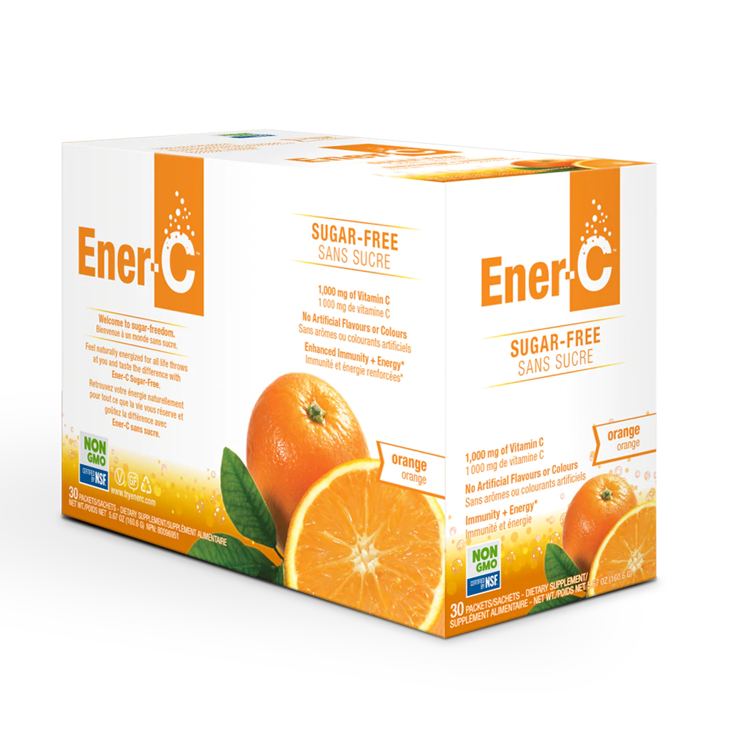 Ener-C Sugar Free Drink Mix 1,000mg of Vitamin C Orange Flavour 30 Packets
