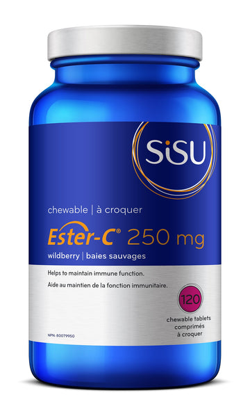 Sisu Ester-C® 250 mg 120 Chewable Tablets Wildberry flavour