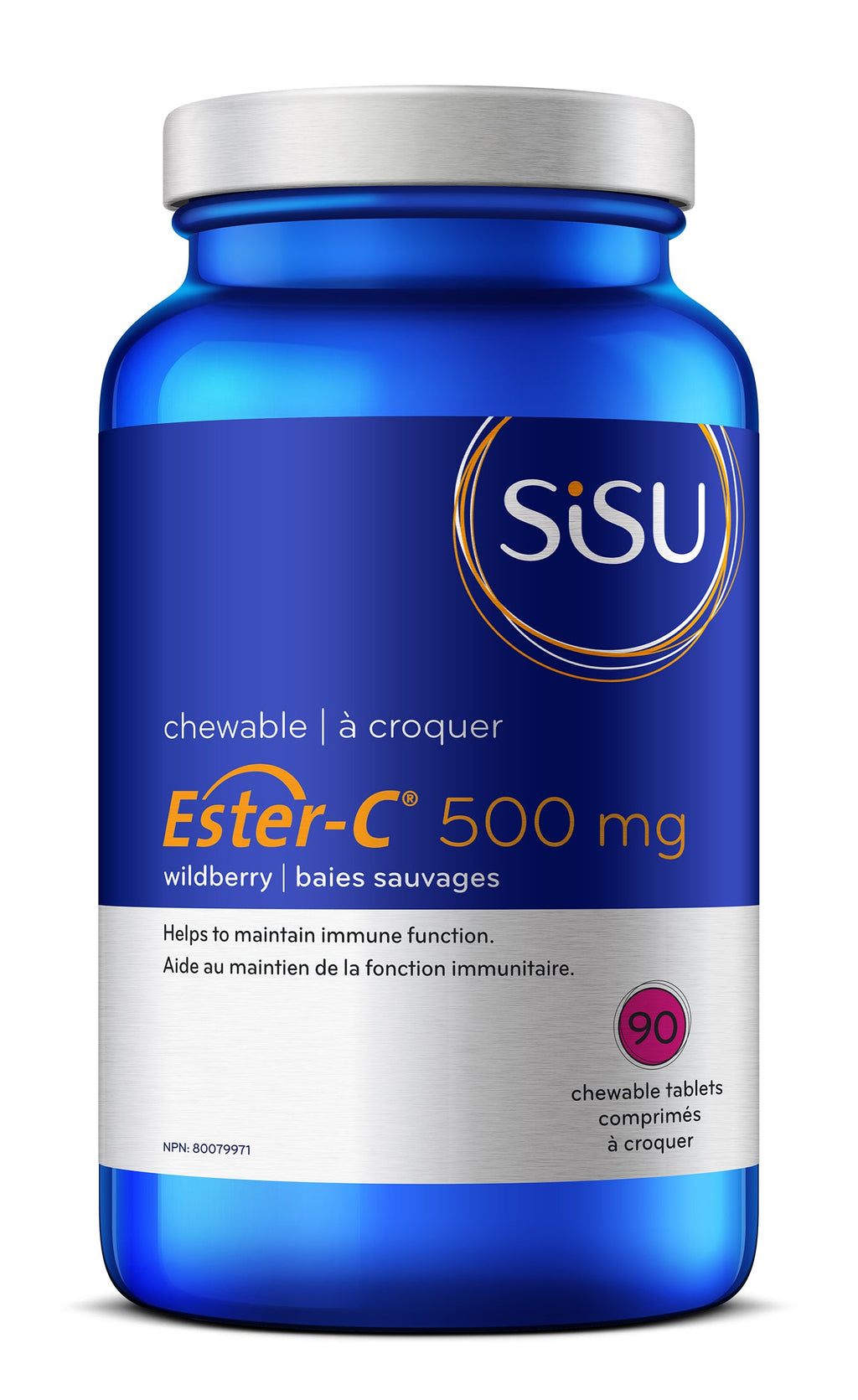 Sisu Ester-C® 500 mg 90 Chewable Tablets Wildberry flavour