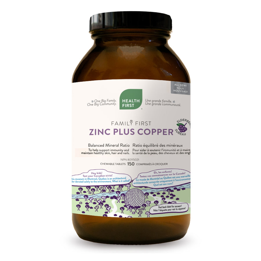 Health First Family First Zinc Plus Copper 150 Chewable Tablets