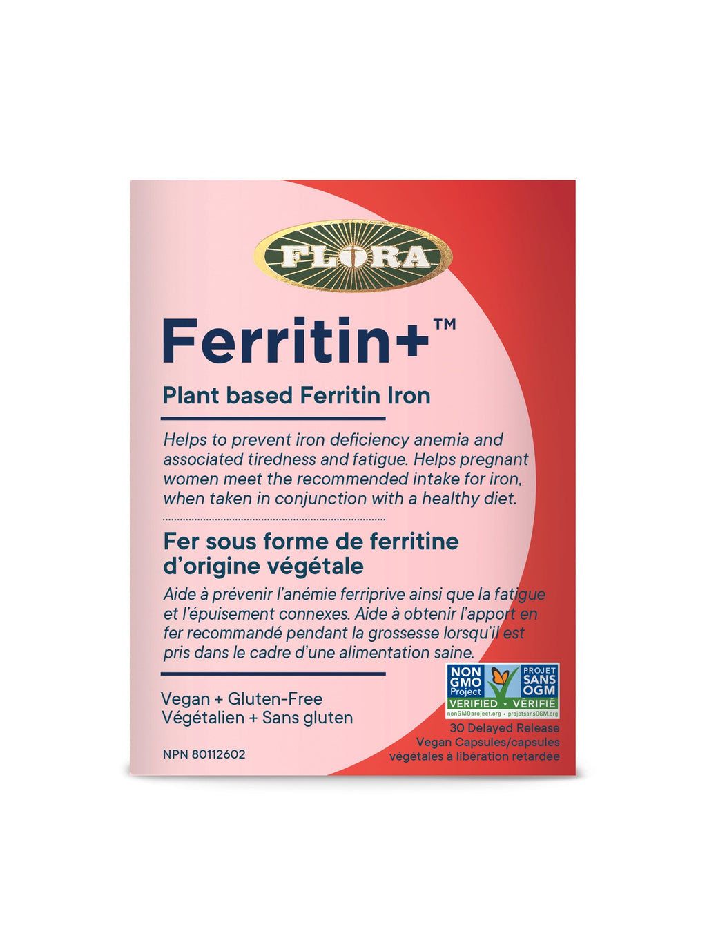 Flora Ferritin+ 30 Delayed Release Veg. Capsules