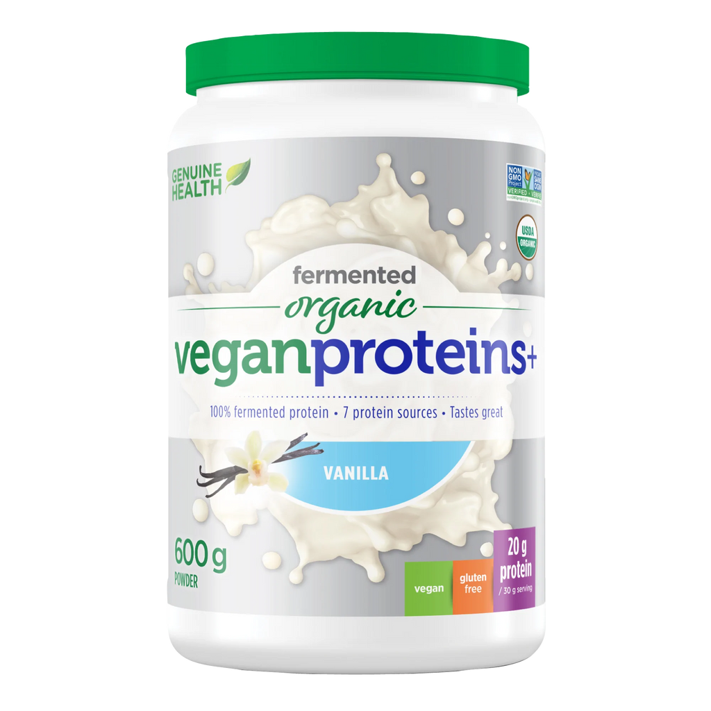Genuine Health fermented organic vegan protein | vanilla 600g Powder