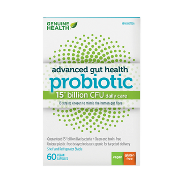 Genuine Health gentle-care probiotic | 15 billion 60 Veg. Capsules