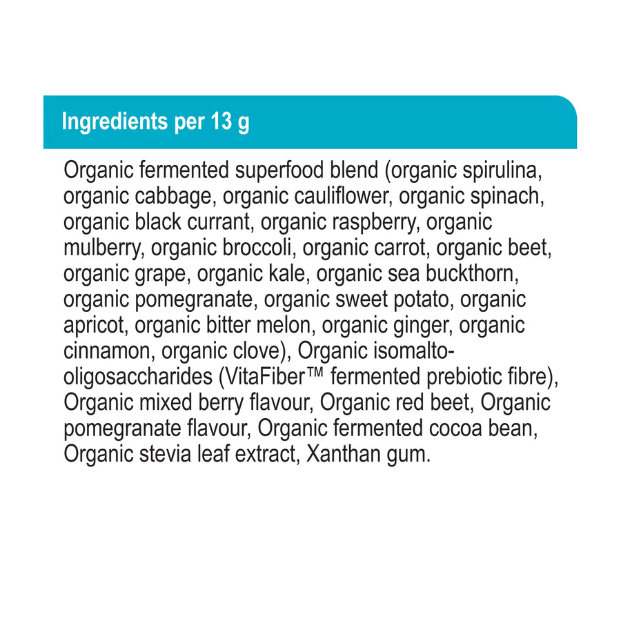 Genuine Health fermented organic gut superfoods | summer berry-pomegranate 273g Powder