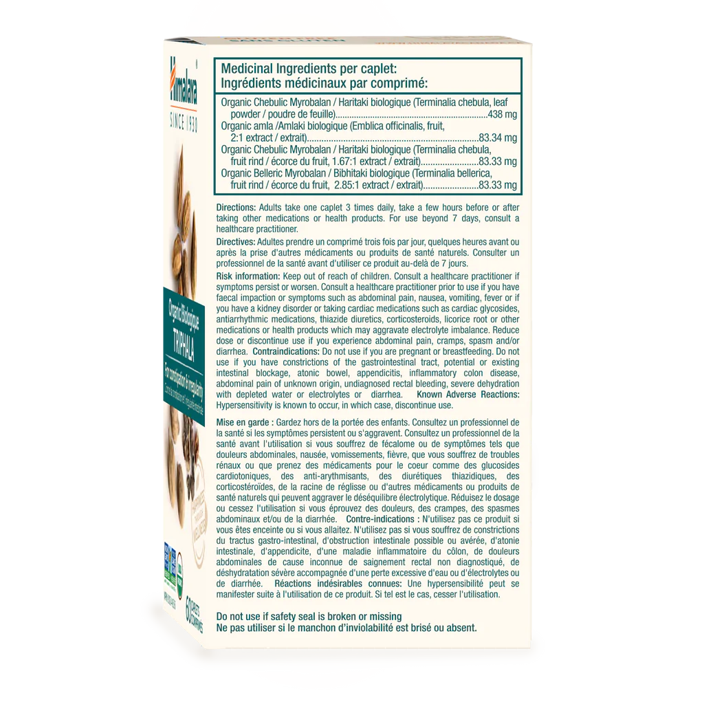Hialaya Organic Triphala For Constipation And Irregularity, 60 Caplets