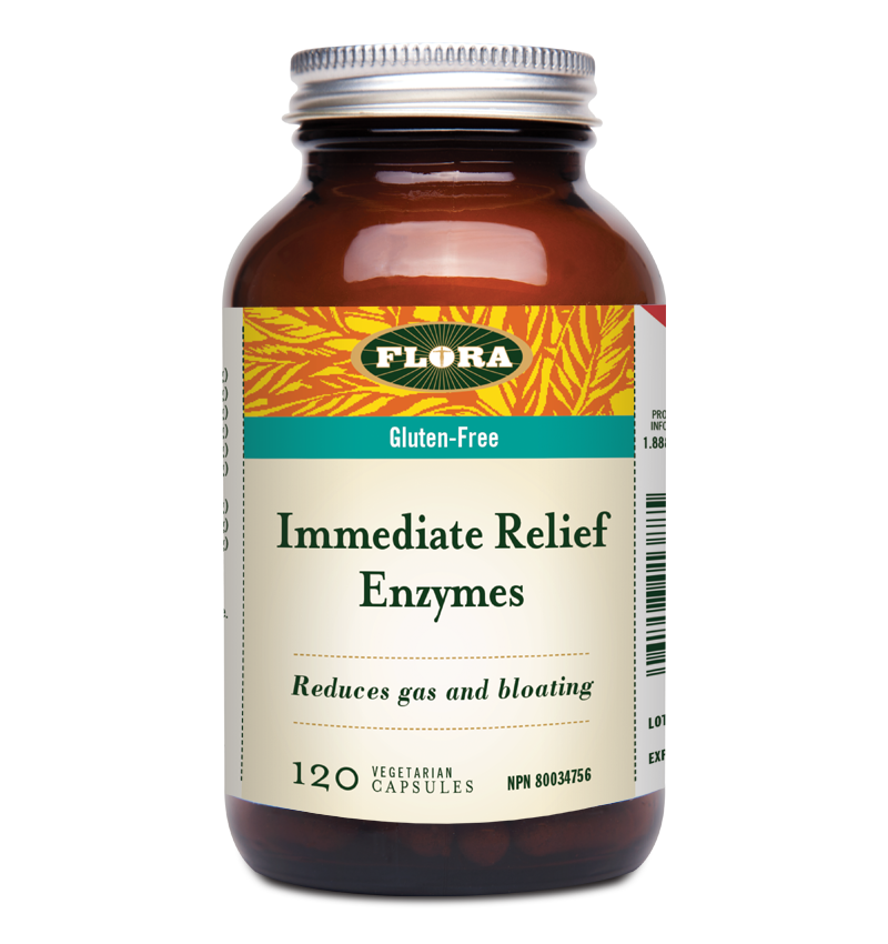 Flora Immediate Relief Enzyme 120 Veg. Capsules