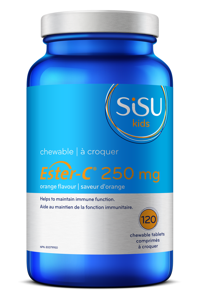 Sisu Kids Ester C 250 mg 120 Chewable Tablets Orange Flavour