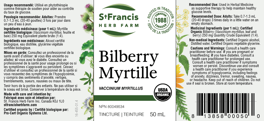 StFrancis Bilberry 50ml Liquid