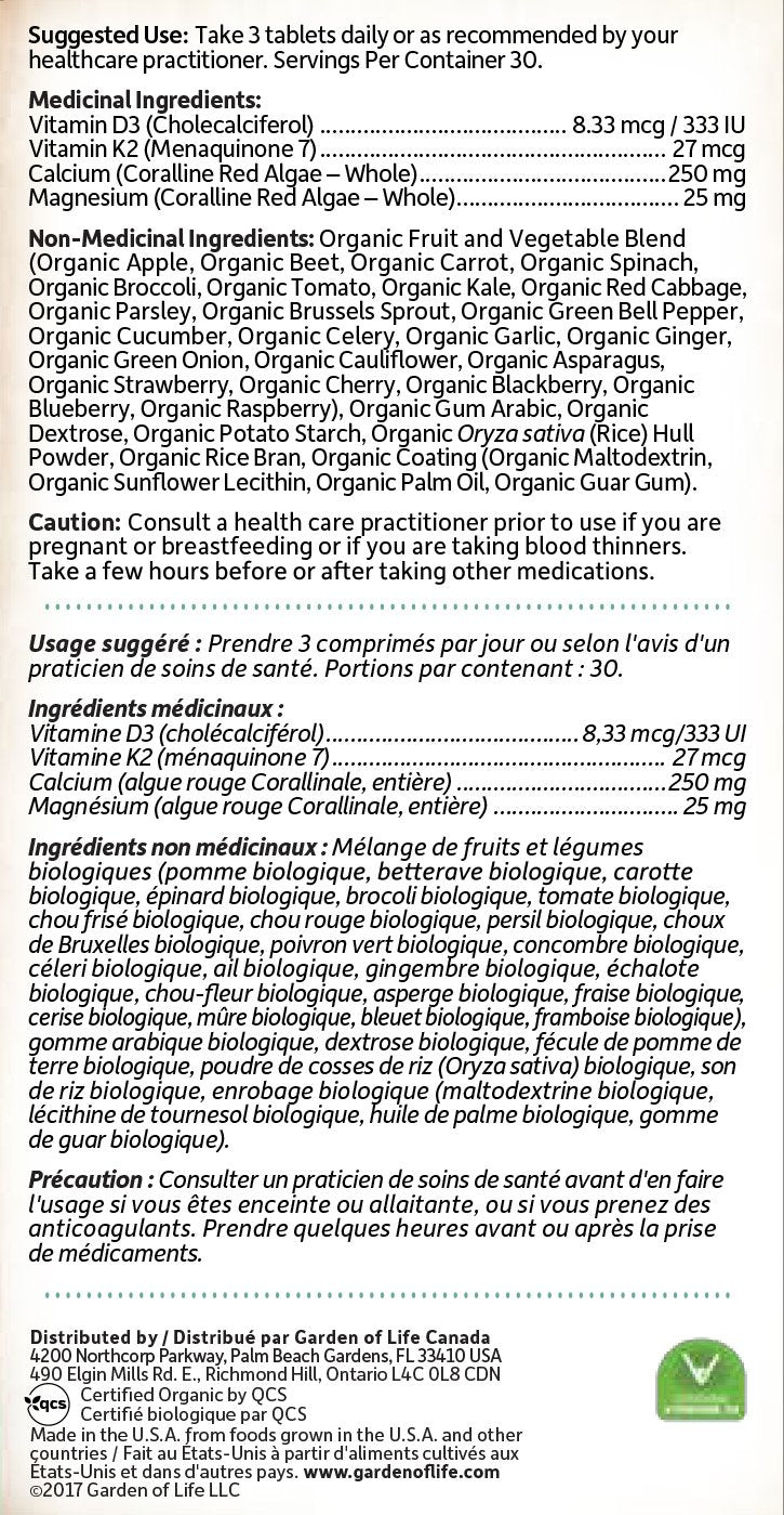 Garden Of Life - mykind Organics - Organic Plant Calcium 90 Veg. Tablets