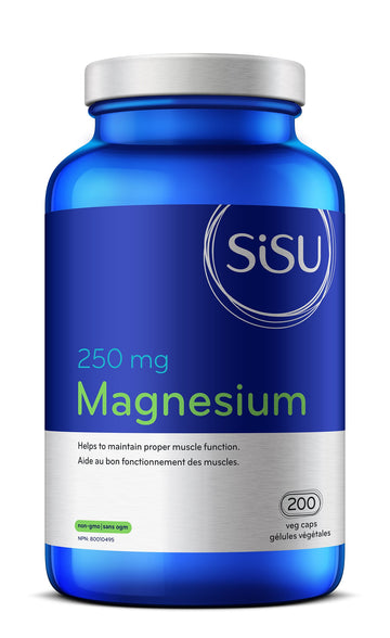 Sisu Magnesium 250 mg 200 Veg. Capsules