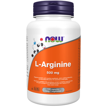 Now L-Arginine 500 mg Veg. Capsules