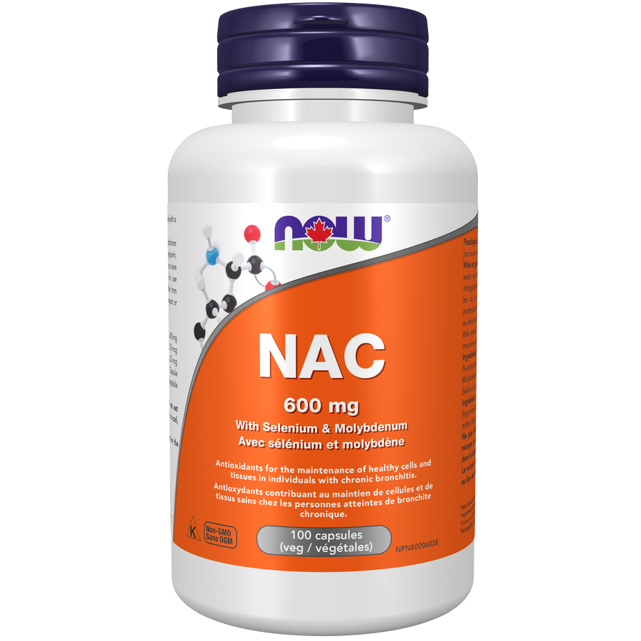 Now NAC 600 mg 100 Veg. Capsules