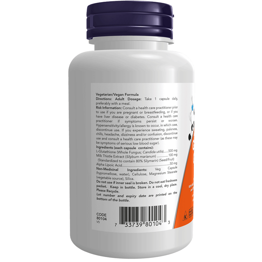 Now Glutathione 500mg 60 Capsules | Master Antioxidant Natural Focus Now Glutathione 500mg 60 Capsules | Master Antioxidant Natural Focus