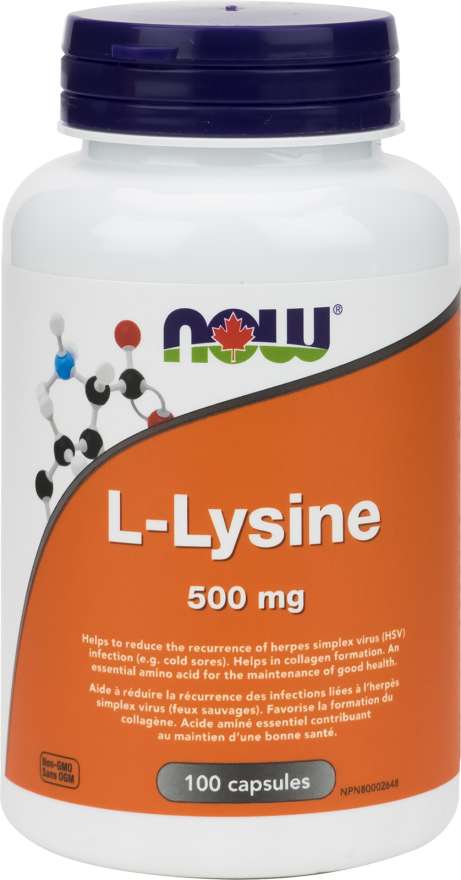 Now L-Lysine 500 mg Capsules