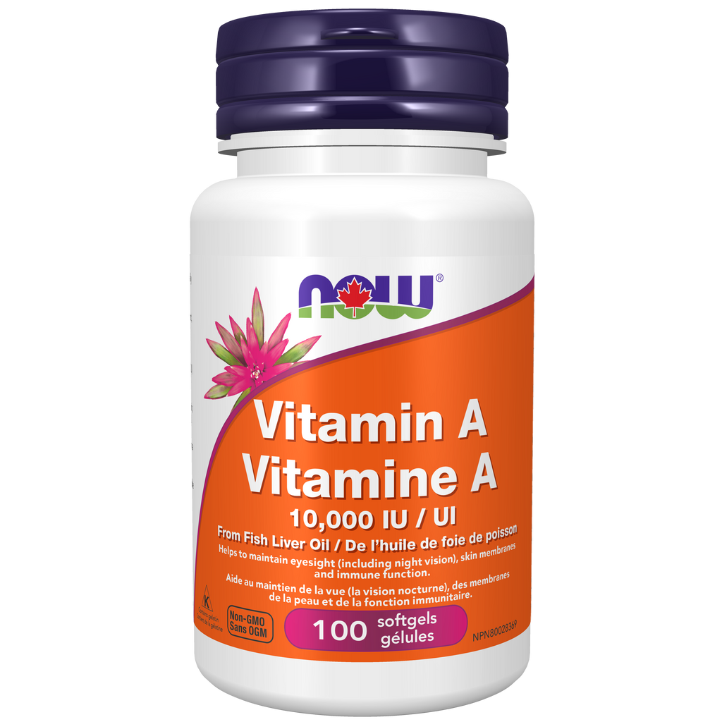 Now Vitamin A 10,000 IU 100 Softgels