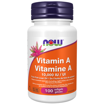 Now Vitamin A 10,000 IU 100 Softgels