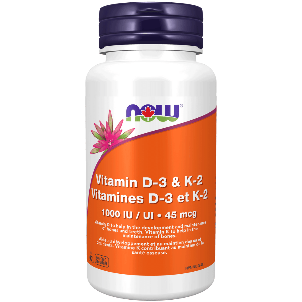 Now Vitamin D-3 & K2 120 Veg. Capsules