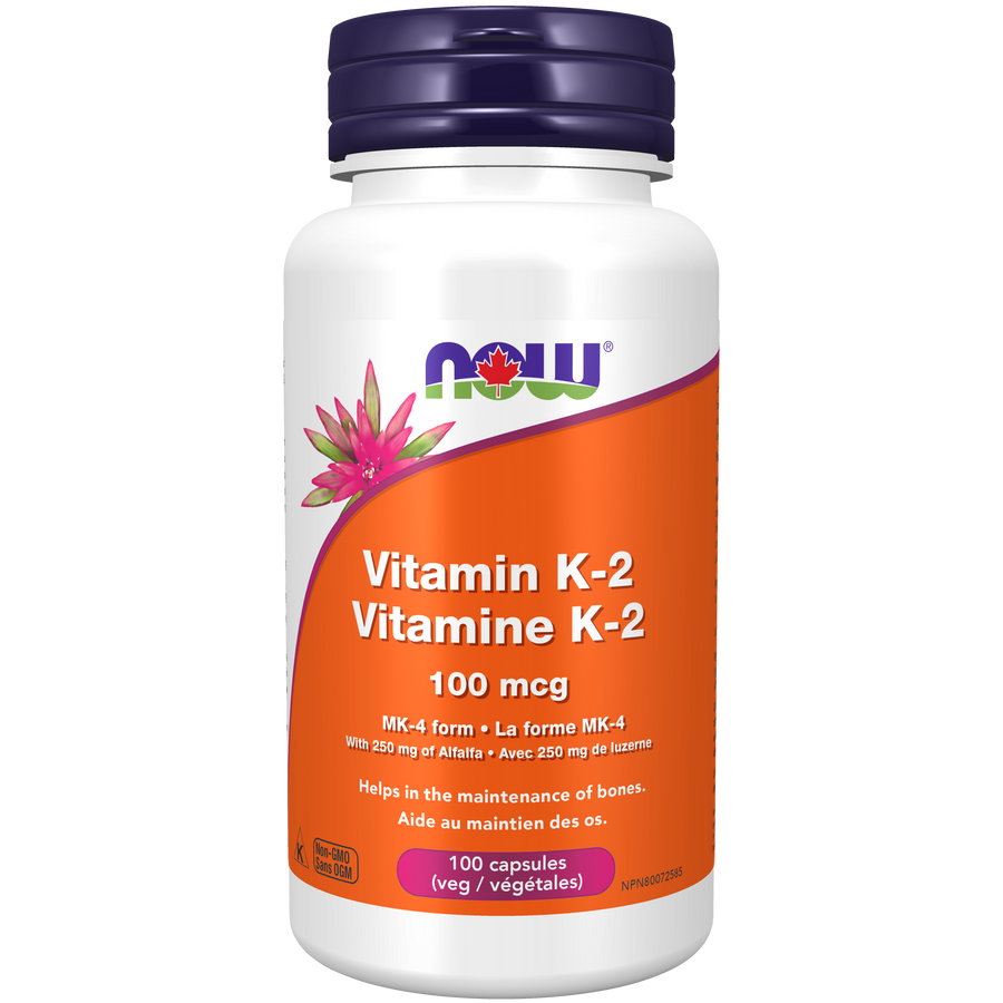 Now Vitamin K-2 100 mcg 100 Veg. Capsules