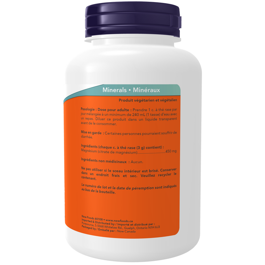 Now Magnesium Citrate 227g Powder