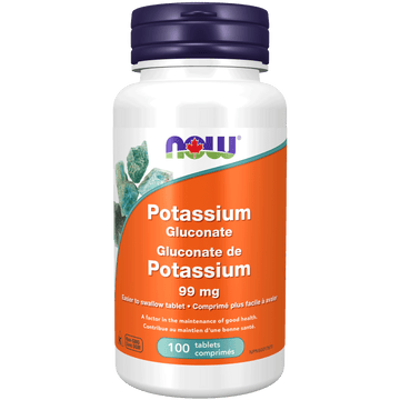 Now Potassium Gluconate 99 mg 100 Tablets
