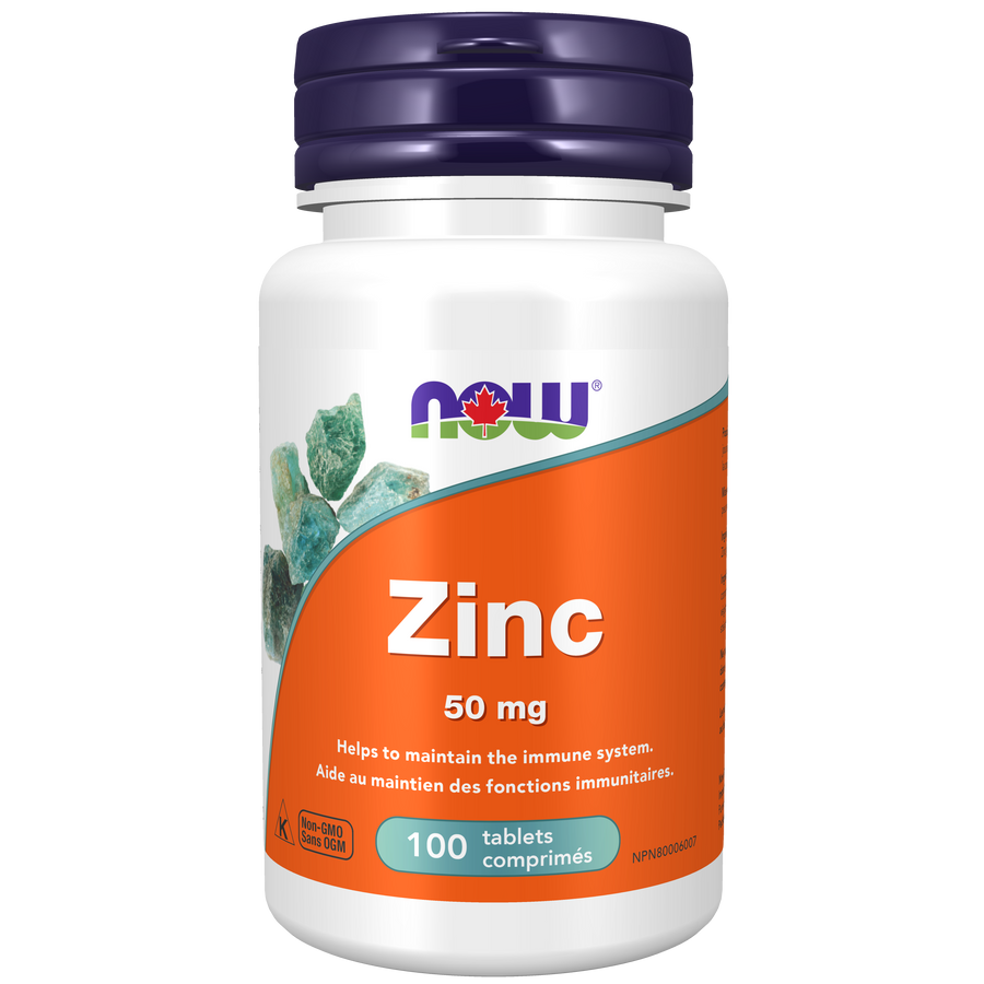 Now Zinc Gluconate 50 mg 100 Tablets