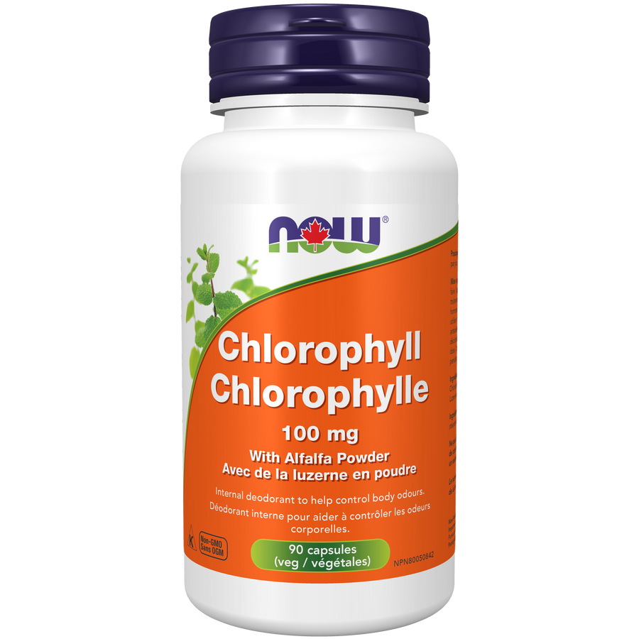 Now Chlorophyll 100 mg with Alfalfa 90 Veg Capsules