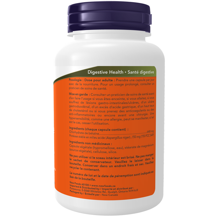 Now Betaine HCl 120 Veg Capsules