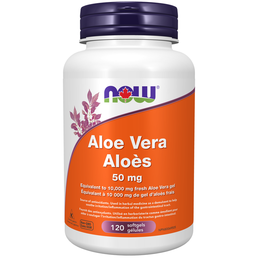 Now Aloe Vera Concentrate 50 mg 120 Softgels