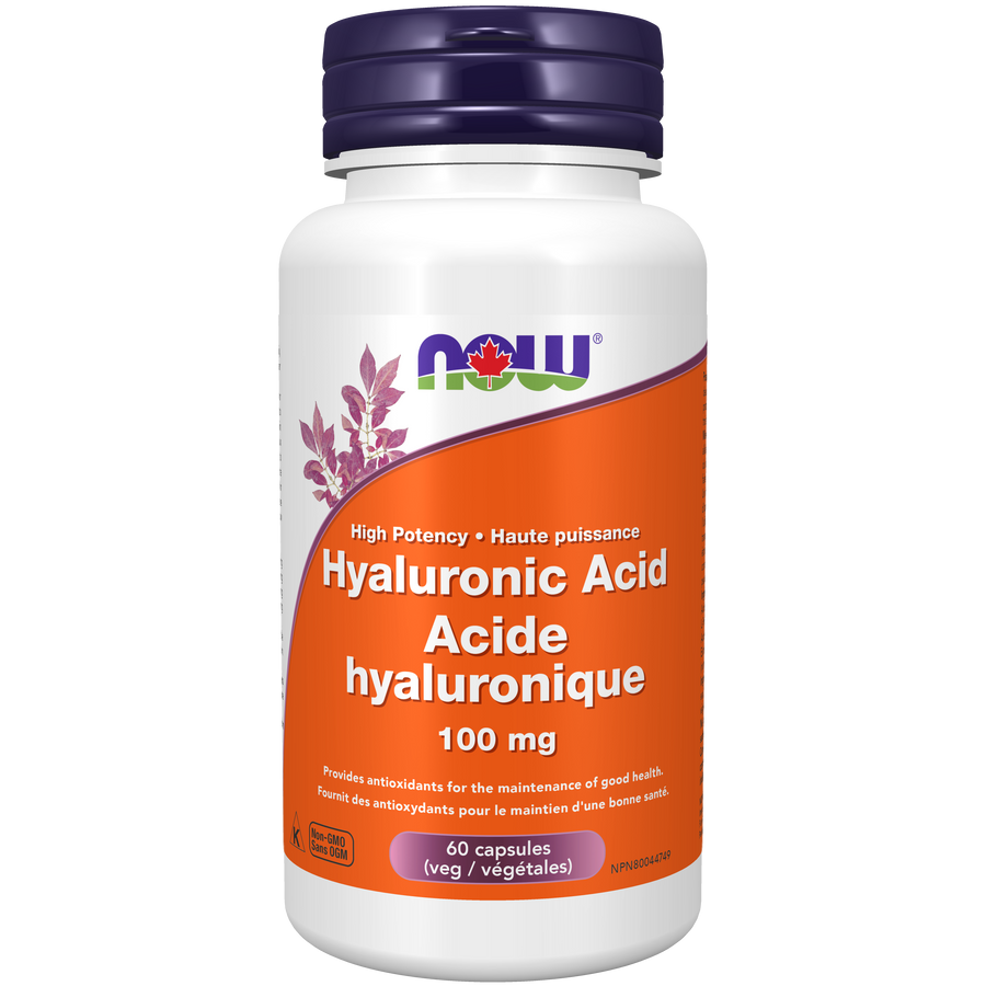 Now Hyaluronic Acid 100 mg 60 Veg. Capsules