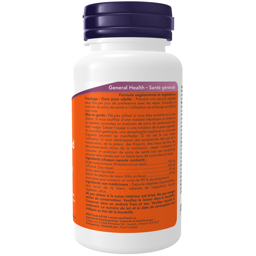 Now Hyaluronic Acid 100 mg 60 Veg. Capsules