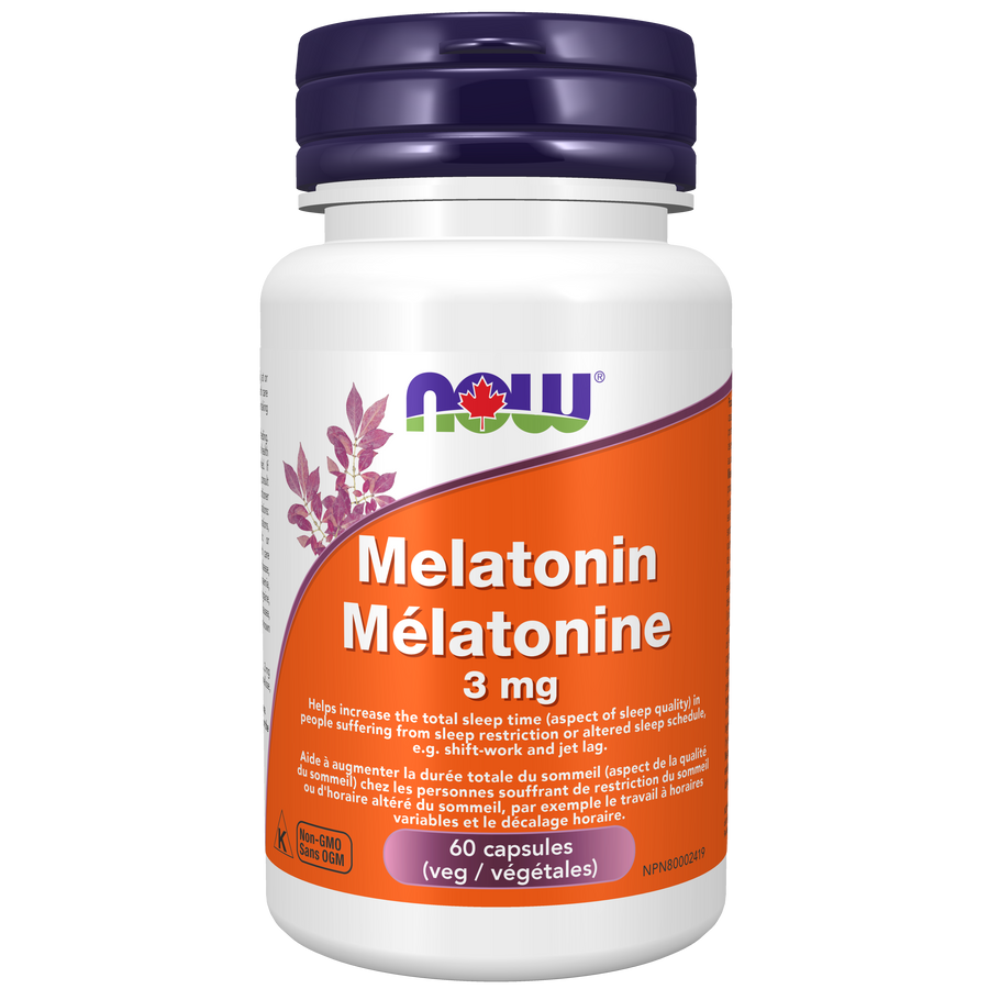 Now Melatonin 3 mg 60 Veg Capsules