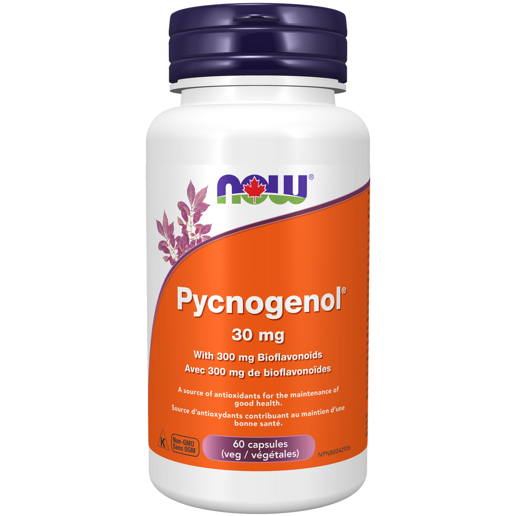 Now Pycnogenol 30 mg with Bioflavonoids 60 Veg Capsules