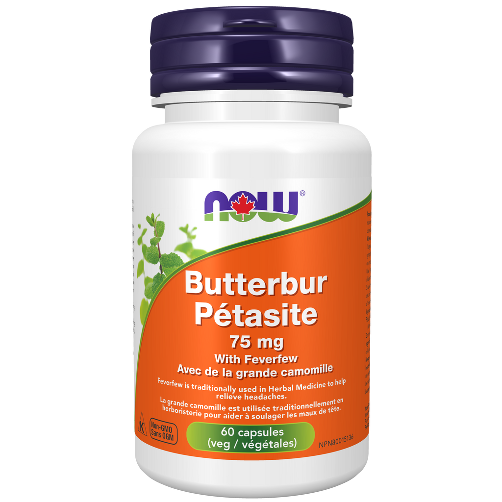 Now Butterbur Extract 75 mg Veg Capsules