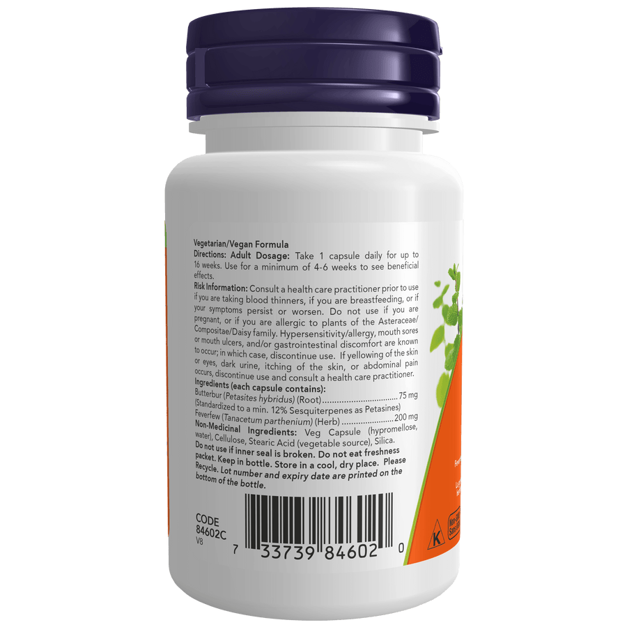 Now Butterbur Extract 75 mg Veg Capsules