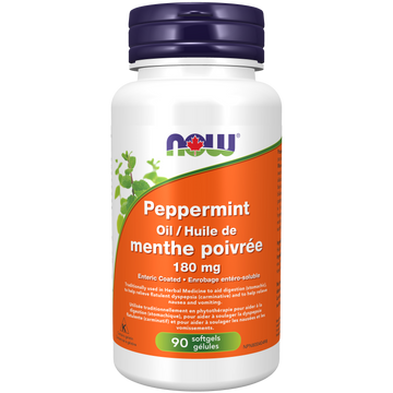 Now Peppermint Oil 180 mg 90 Softgels