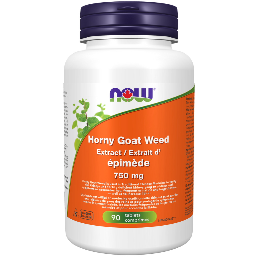 Now Horny Goat Weed 750 mg 90 Tablets
