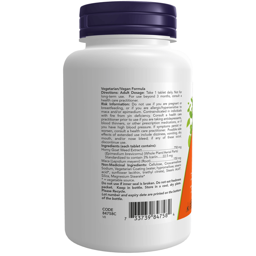 Now Horny Goat Weed 750 mg 90 Tablets
