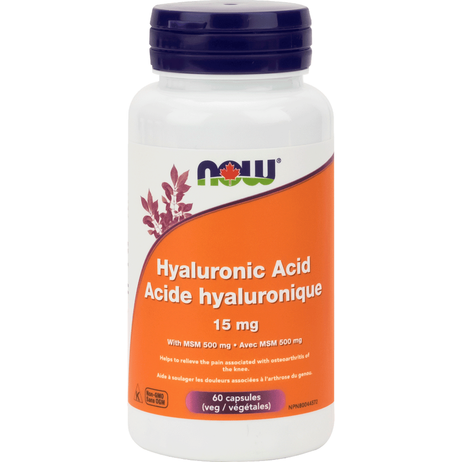Now Hyaluronic Acid 15 mg 60 Veg Capsules