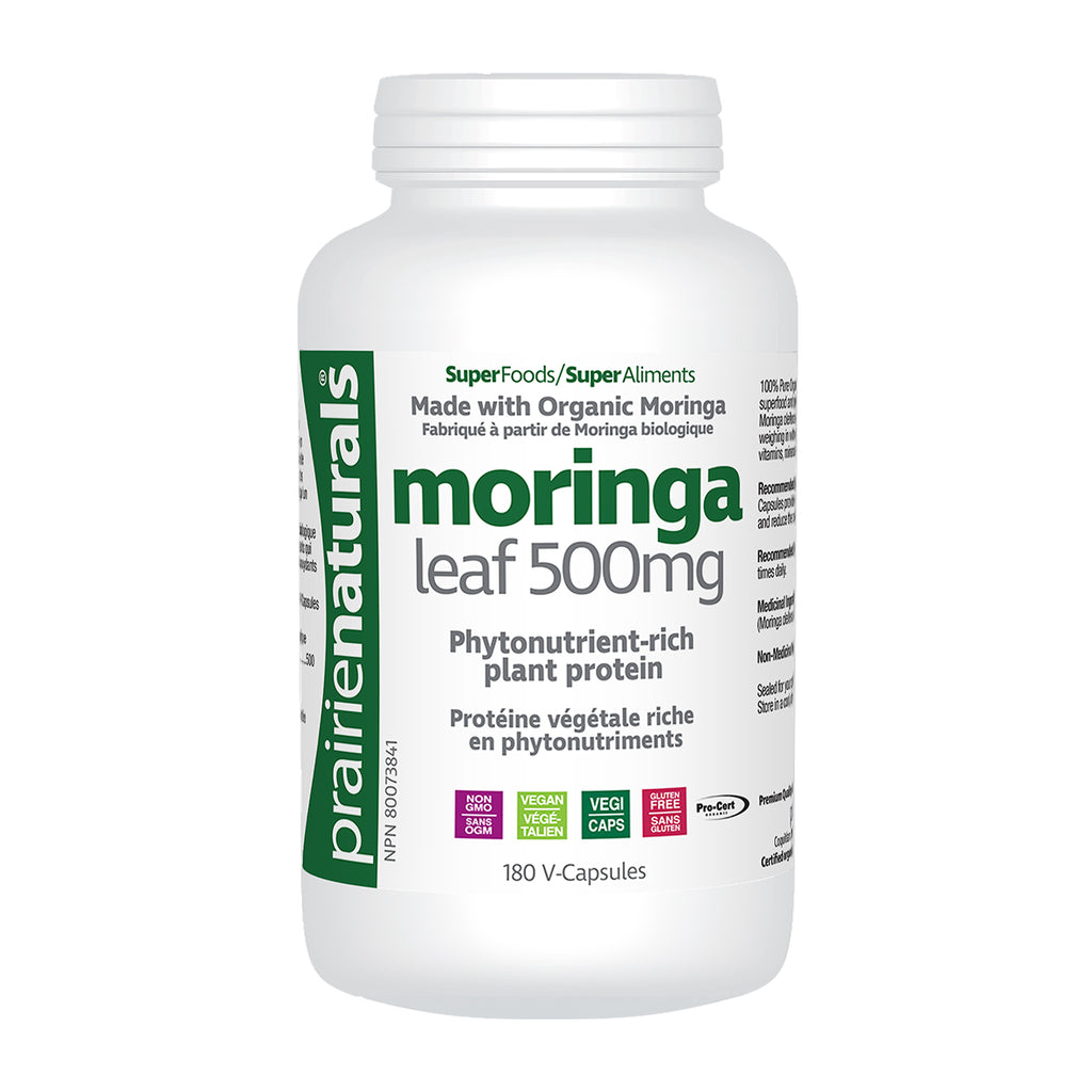Prairie Naturals Organic Moringa Leaf 180 Veg. Capsules