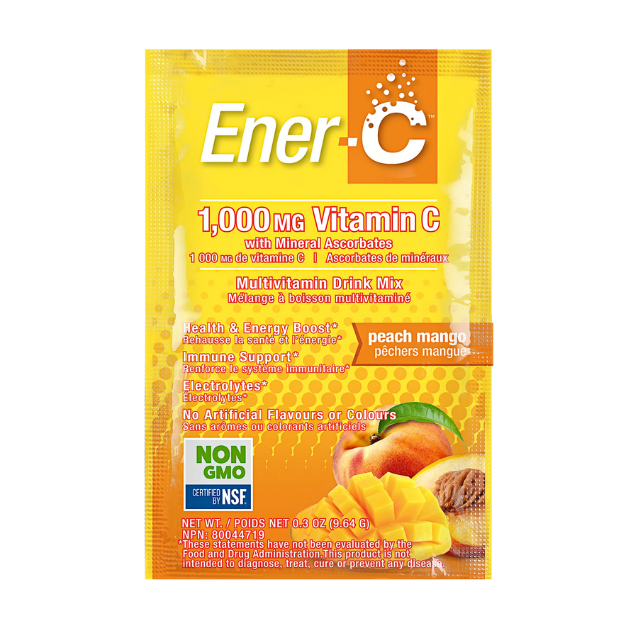 Ener-C Multivitamin Drink Mix 1,000mg of Vitamin C Peach Mango 30 Packets