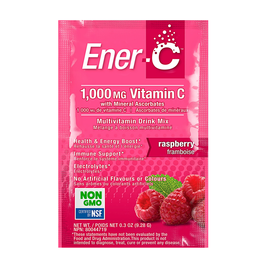 Ener-C Multivitamin Drink Mix 1,000mg of Vitamin C Raspberry 30 Packets