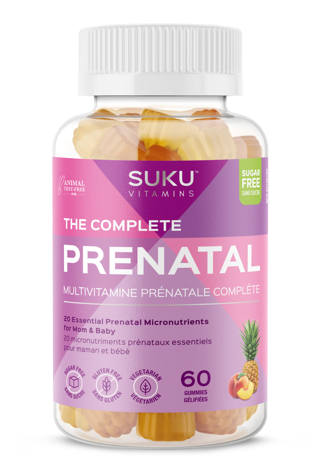 Suku The Complete Prenatal Peach & Pineapple Flavour 60 Gummies