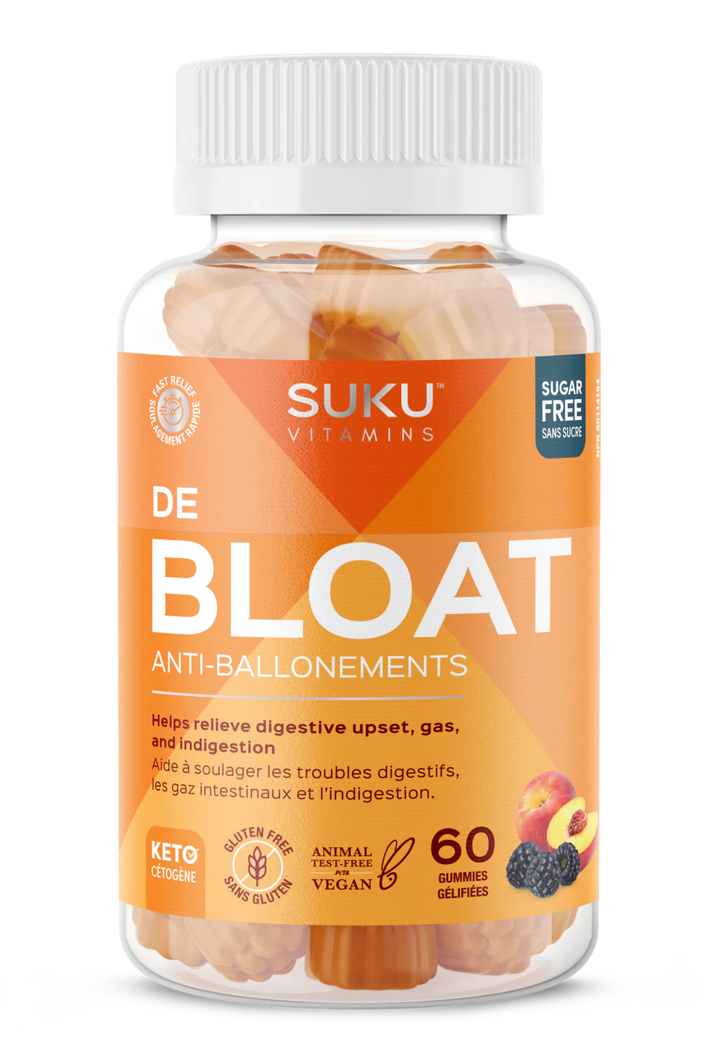 Suku DeBloat Berry Peachy Flavour 60 Gummies