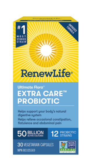 Renew Life Ultimate Flora Extra Care Probiotic 50 Billion Active Cultures Veg. Capsules