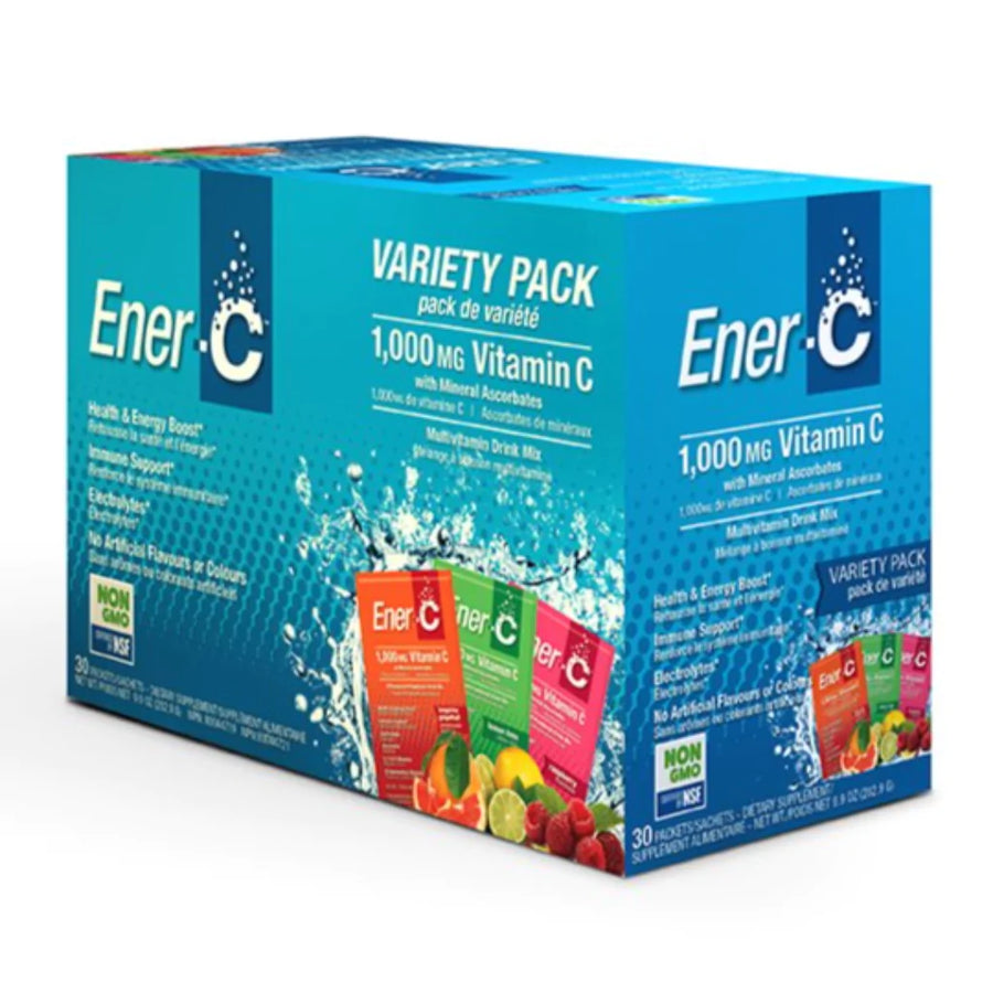 Ener-C Multivitamin Drink Mix 1,000mg of Vitamin C Variety 30 Packets